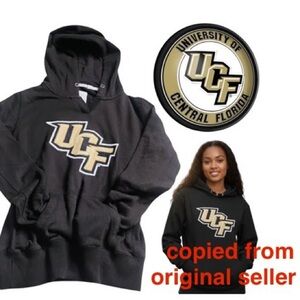 UCF Black Hoodie Sweatshirt Pockets Women's Size Small Medium LEAGUE COLLEGIATE